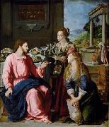 Alessandro Allori Christ with Mary and Martha oil on canvas